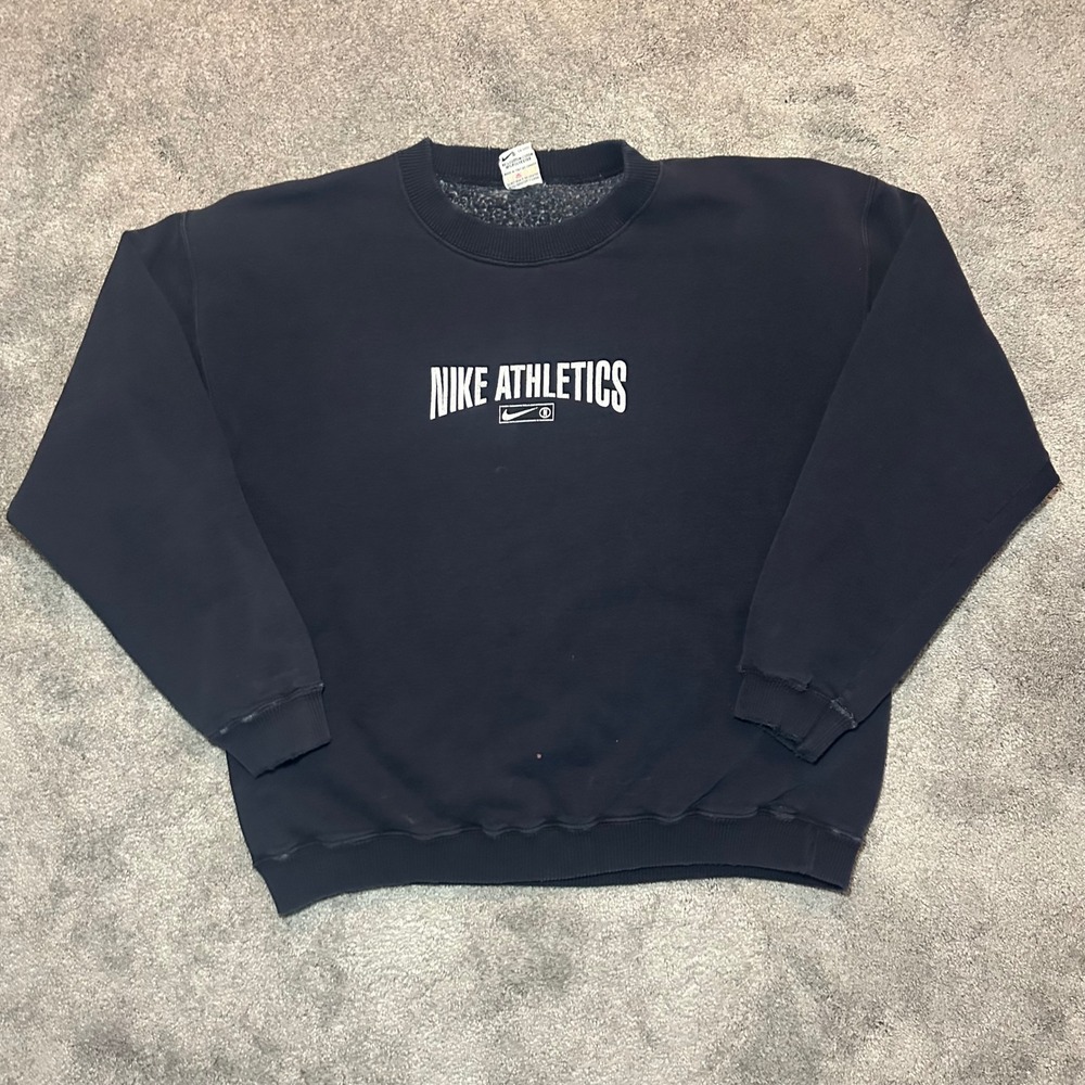 Nike Sweatshirt Mens Large Black Vintage 90s Athletics Center Swoosh Canada